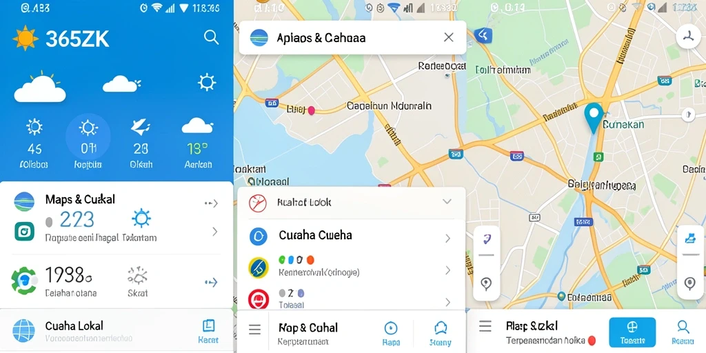 Antarmuka aplikasi 365ZK menampilkan informasi cuaca lokal secara real-time.
