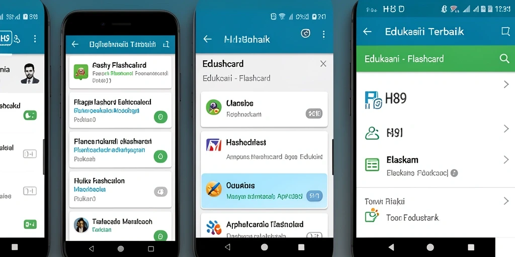 Antarmuka H89 menampilkan fungsi flashcard yang interaktif dan mudah digunakan.