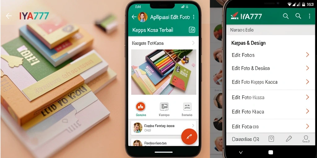 Tampilan antarmuka pengguna IYA777 dengan fitur Edit Foto Kertas Kaca yang menawan.