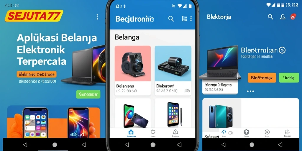 Antarmuka SEJUTA77 yang simpel dan mudah digunakan untuk belanja elektronik.